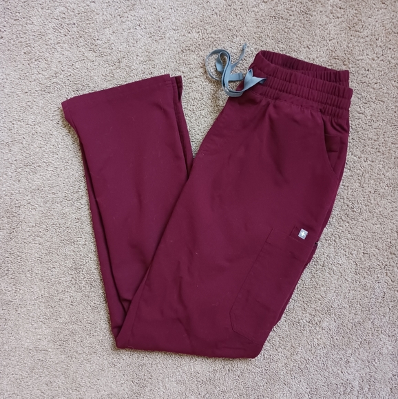 Figs Pants & Jumpsuits Figs Yola Skinny Scrub Pants Large Maroon